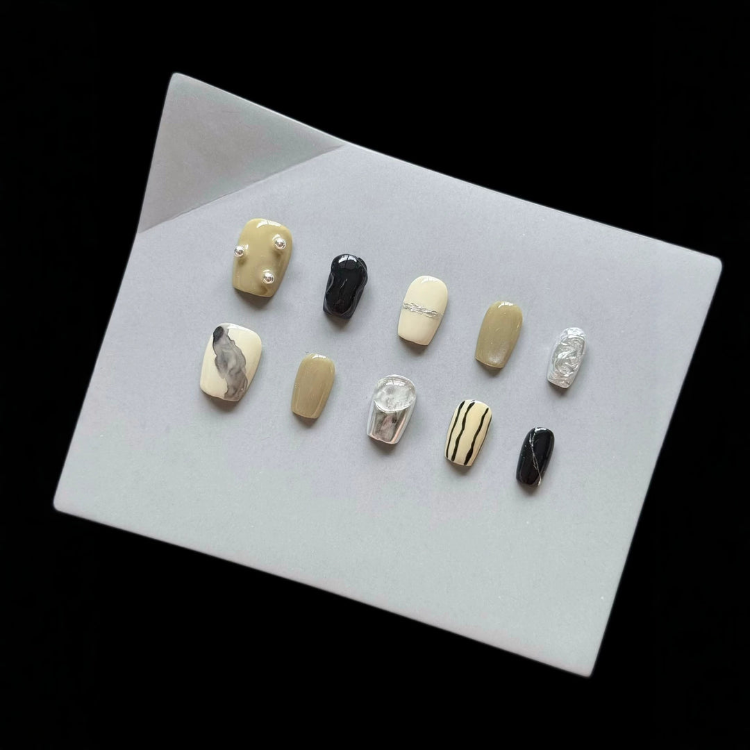 Abstrakte Kunst Press-On Nagelset