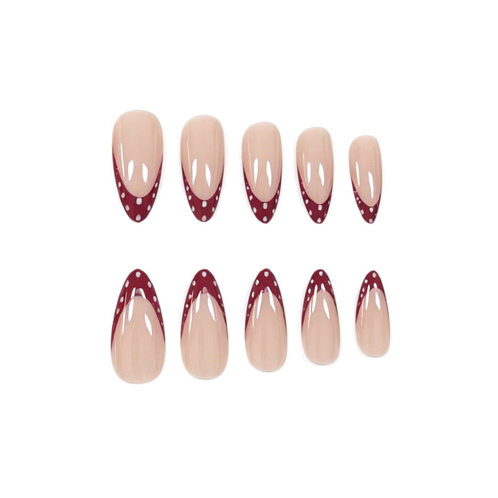 Dekorative French Tip Acrylnagelverzierungen Karnz