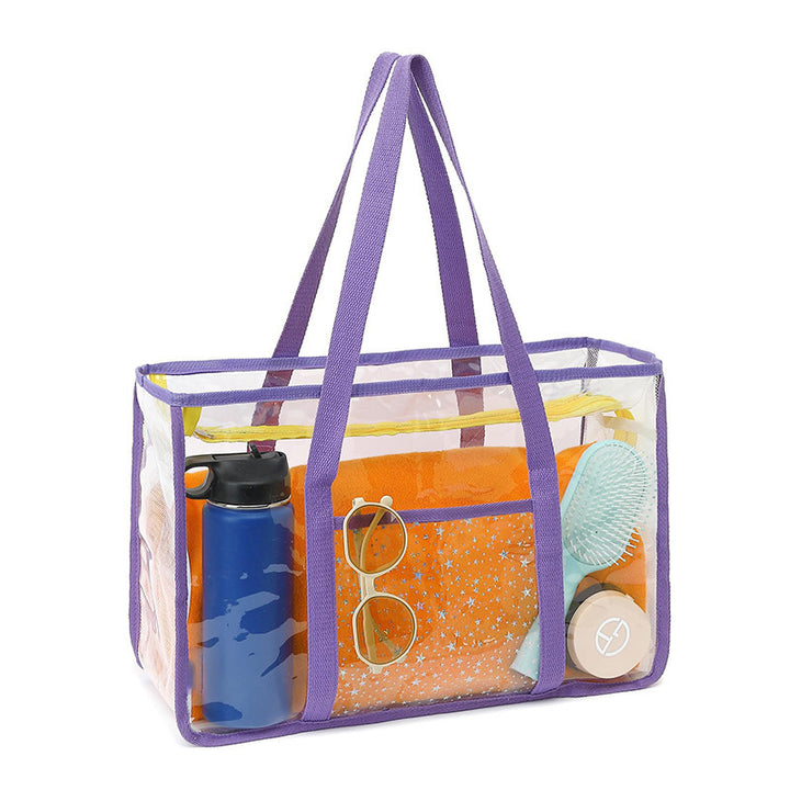 Durchsichtige Strandtasche mit Mehreren Fächern Karnz