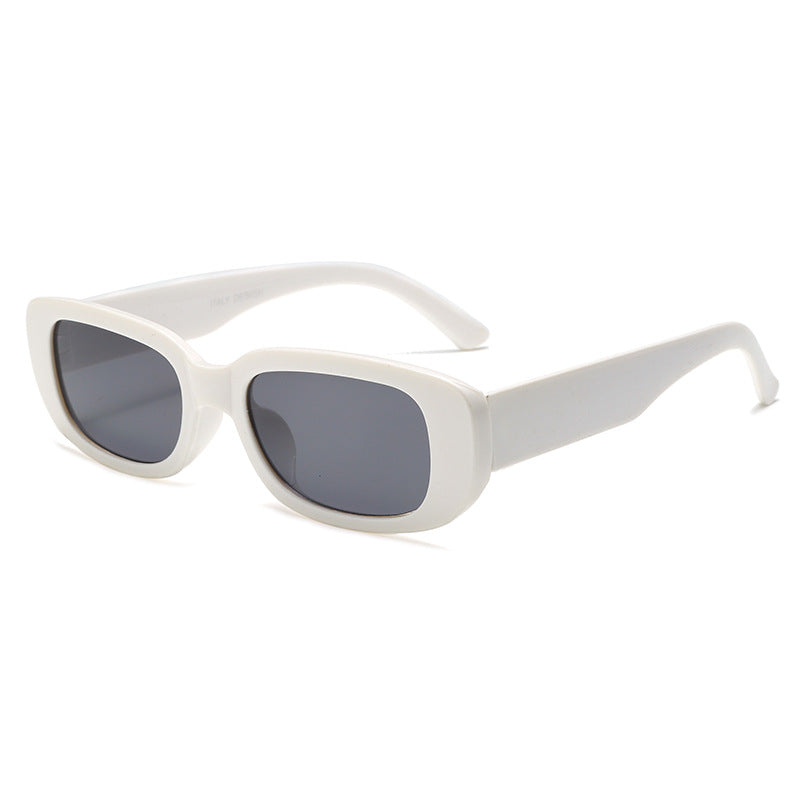 Damen Modische rechteckige Sonnenbrille mit verstellbaren Nasenstege Karnz