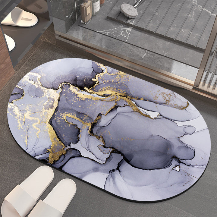 Luxuriöse Abstract Marmor Badematte Karnz