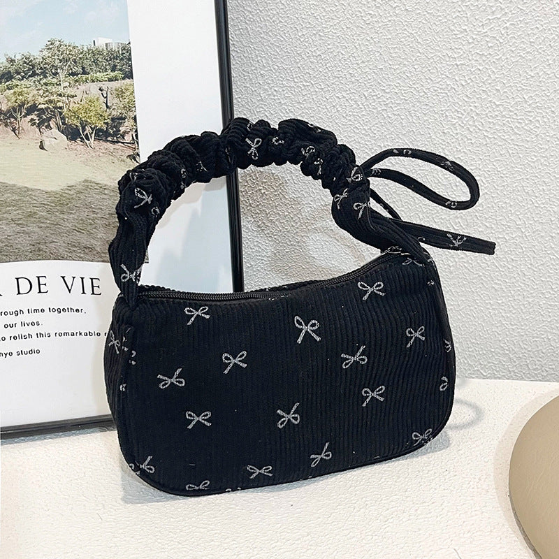 Stylische Mini-Korduroy-Crossbody-Tasche