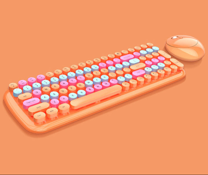 Retro-Stil Kabelloses Tastatur- und Maus-Set Karnz