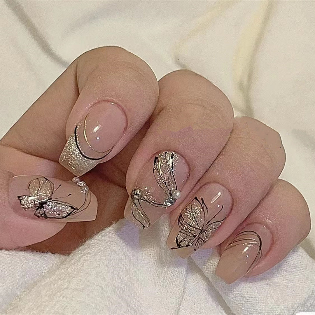 Künstlerisches Schmetterling-Nagelkunst-Set