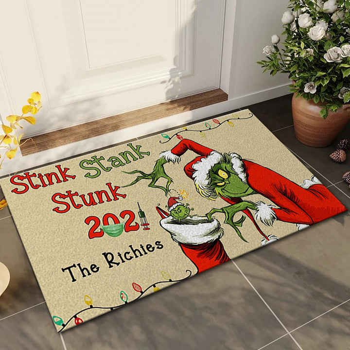 Weihnachtlich gestaltete dekorative Fußmatte für Zuhause