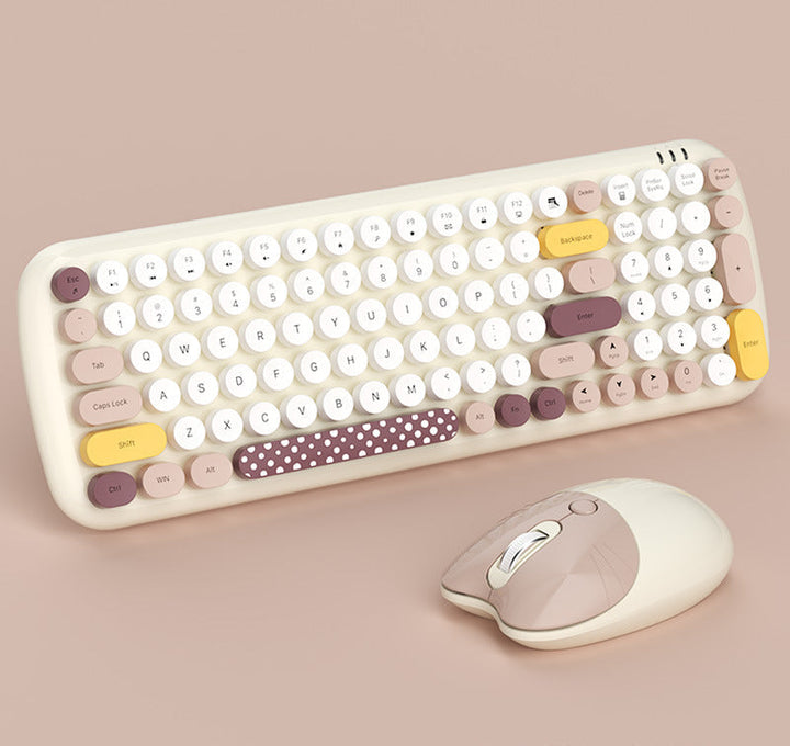Retro-inspiriertes kabelloses Tastatur- und Mausset Karnz