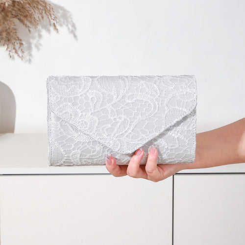 Elegante Clutch mit Spitzen-Details