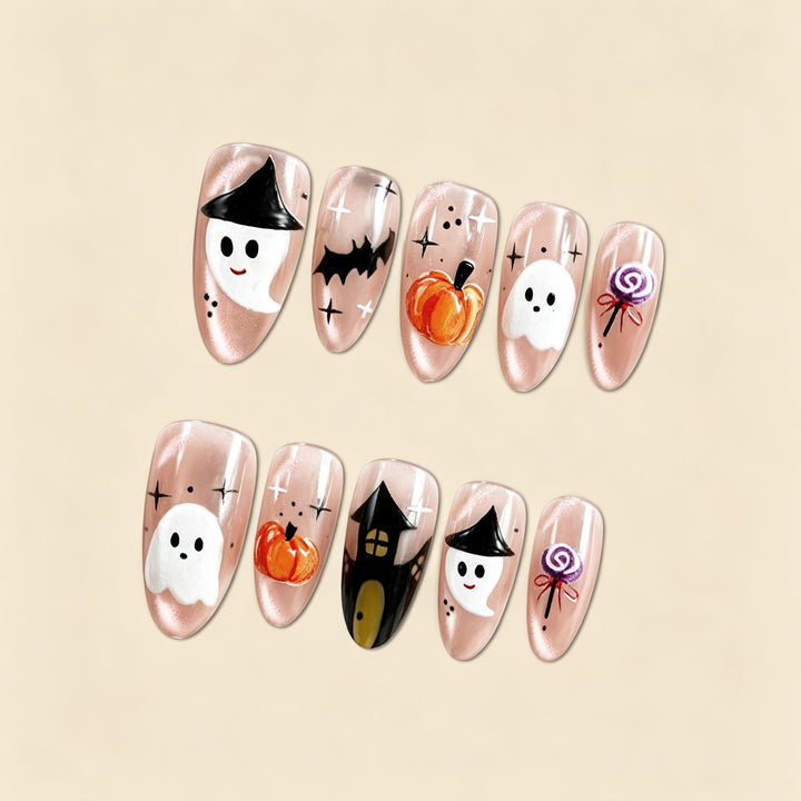 Halloween-Themen Press-On Nagelkunst Set Karnz 1788495618