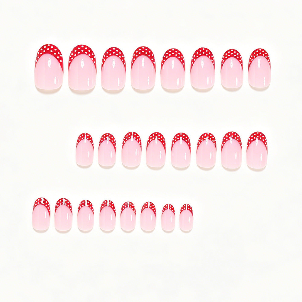 Dekoratives French Tip Nagelkunst Set Karnz