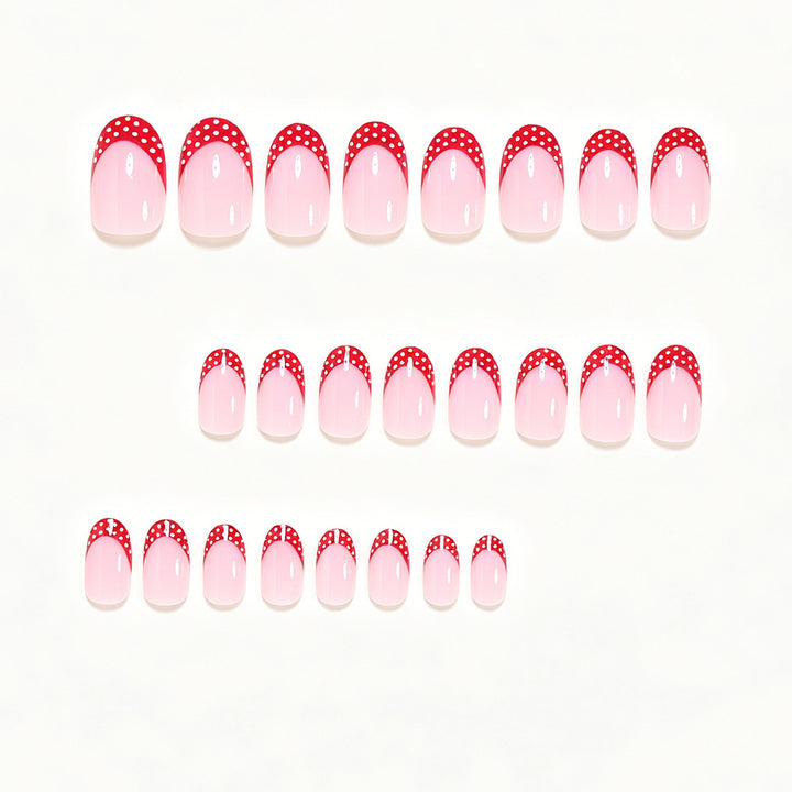 Dekoratives French Tip Nagelkunst Set Karnz