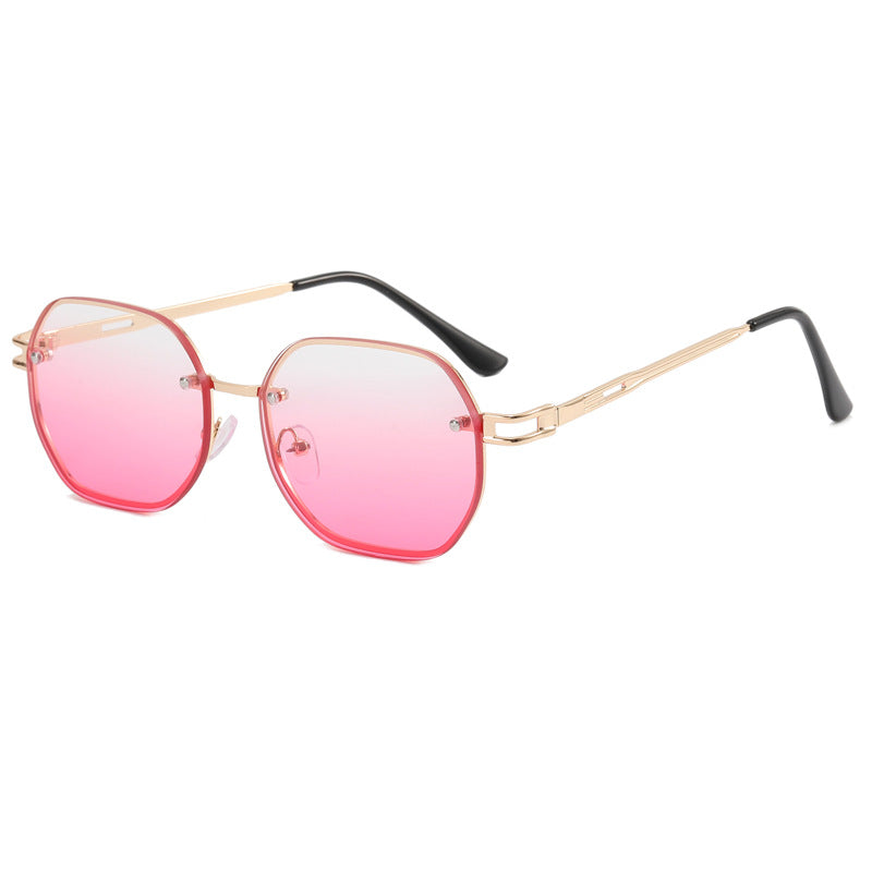Damen Designer-Sonnenbrille im modernen Achteck-Design Karnz