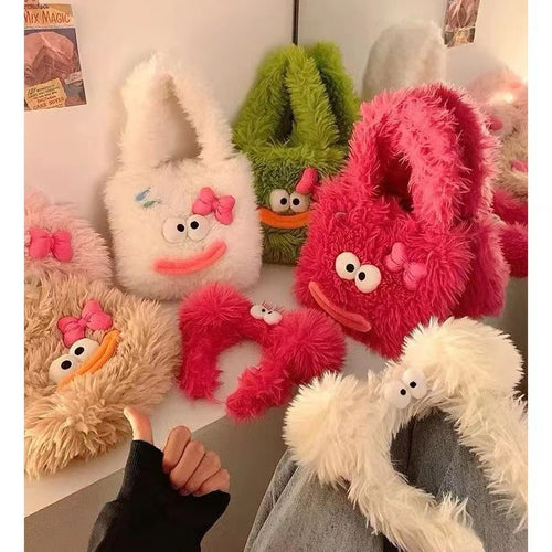 Kuschelige Plüschhandtasche mit Tiermotiv Karnz