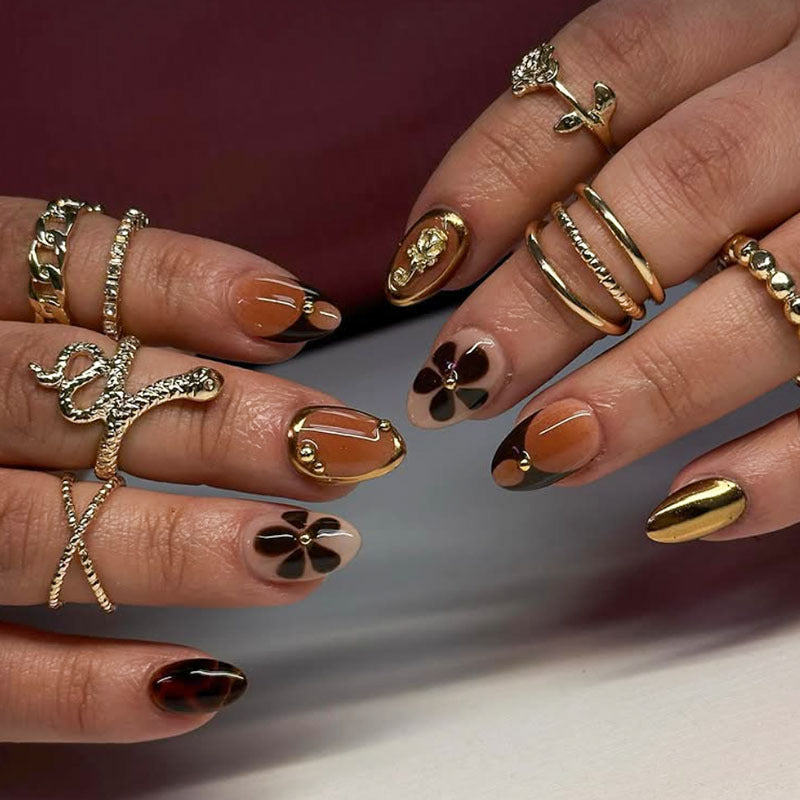 Künstlerisches Press-On-Nagelset