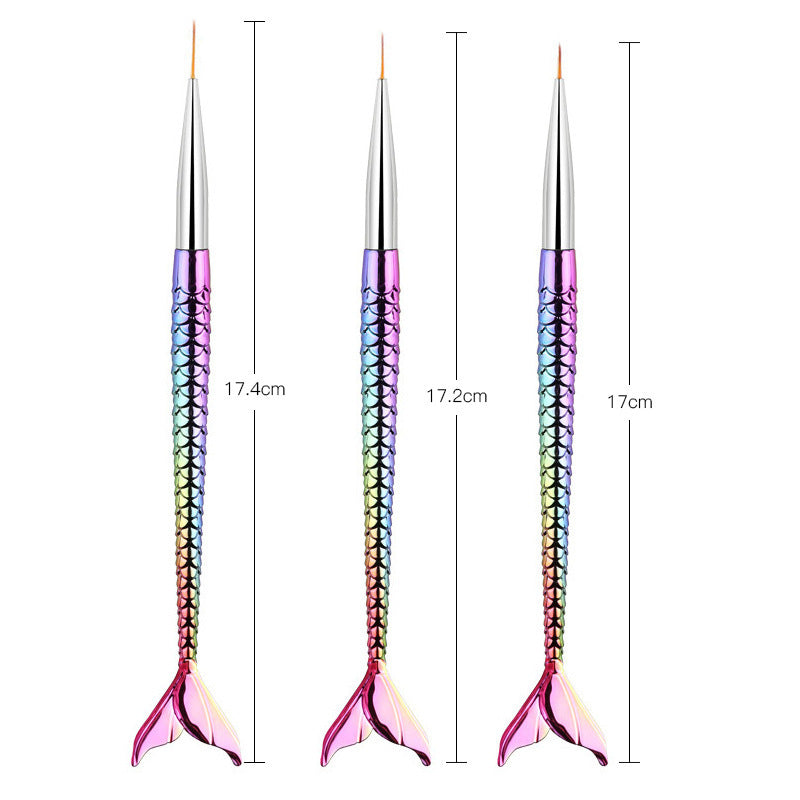 Mermaid Tail Nail Art Pinsel Karnz