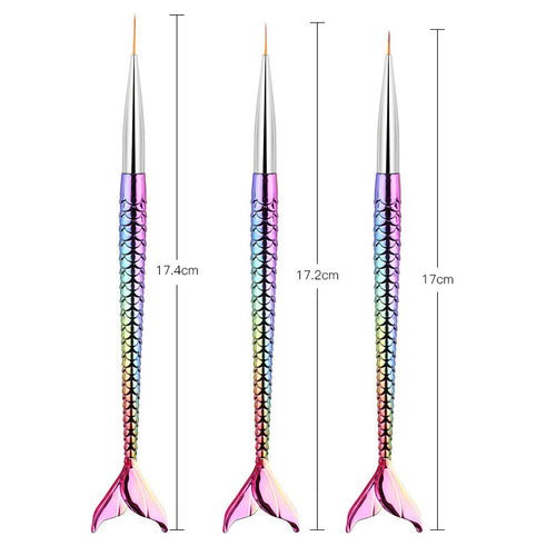 Mermaid Tail Nail Art Pinsel Karnz
