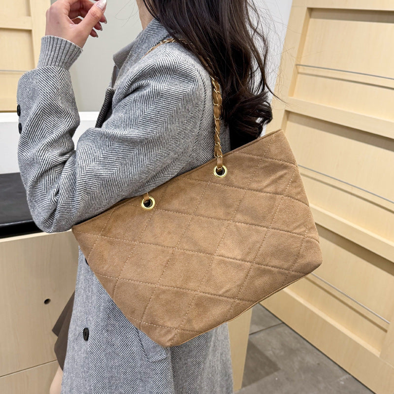 WoQuilted Suede Einkaufstasche Karnz