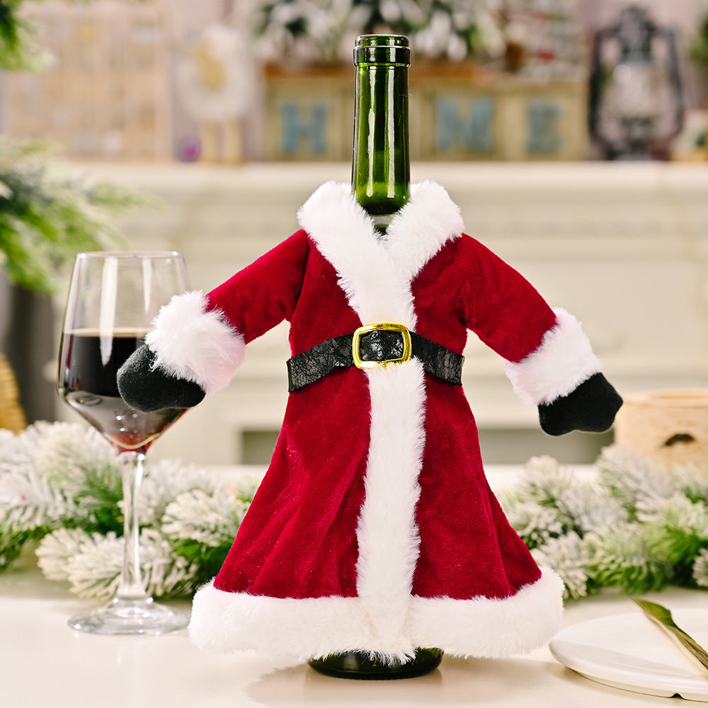 Weinflasche Weihnachtsmann Kostüm Cover