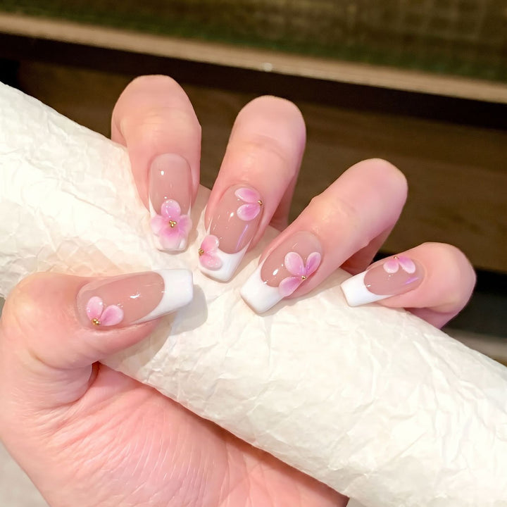 Florale verzierten Press-On Nagel-Set Karnz