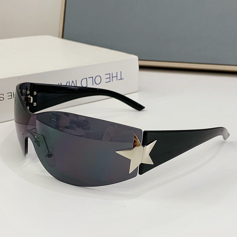 Damen modische Sonnenbrille mit künstlerischem Sternenakzent Karnz