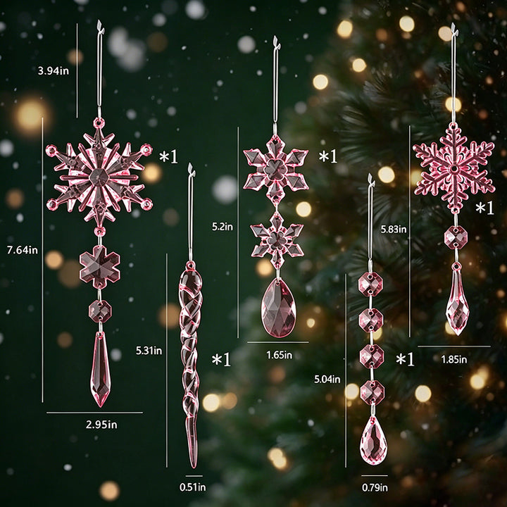 Kristall Schneeflocken Ornament Set