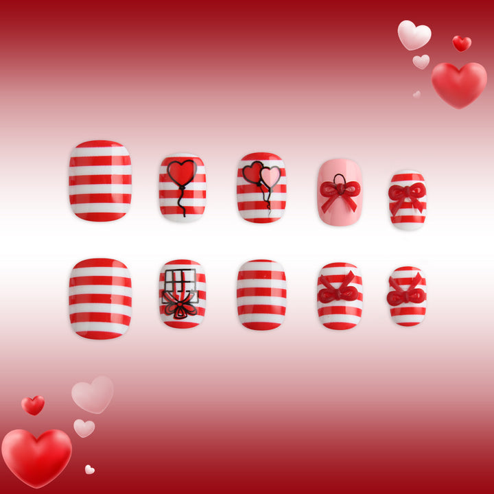 Festliches Herz- und Ballon-Nagelkunst-Set Karnz