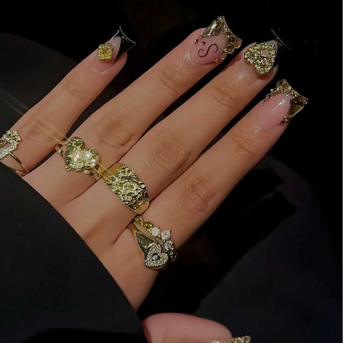 Luxus Strass Nagelverstärkungen Karnz