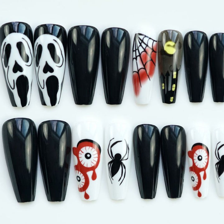 Künstlerisches Horror-Thema Press-On Nagelset