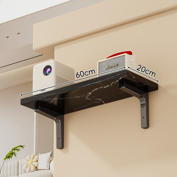 Wandmontierte schwebende Aufbewahrungse shelf mit Marmor-Effekt und Schwerlaststahlhaltern