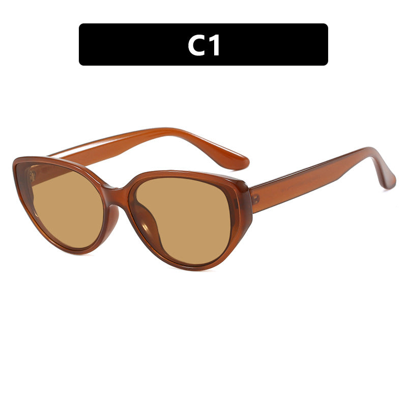 Damen Cat-Eye Sonnenbrille mit modischem Schildkrötenmuster und UV-Schutz Karnz