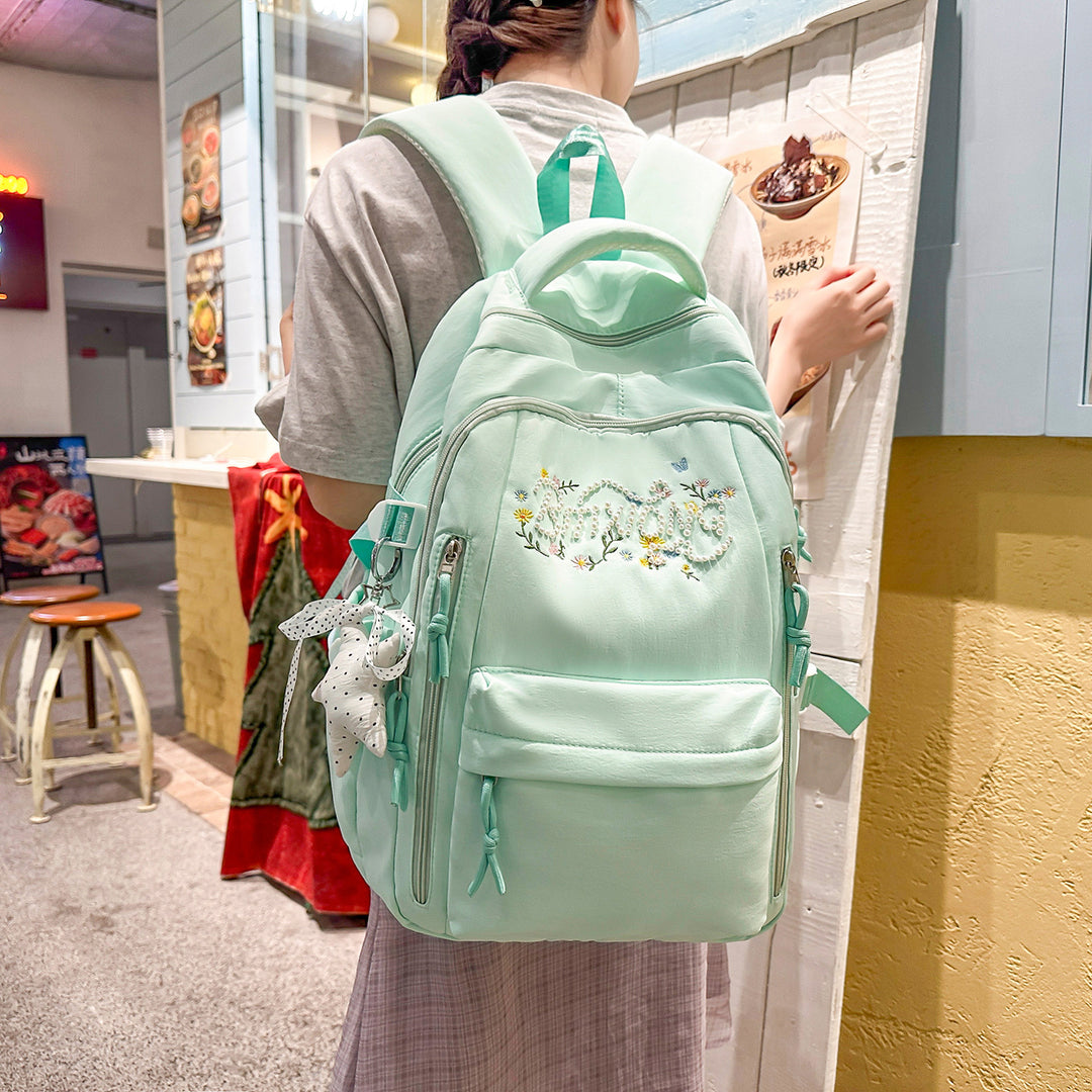 Bestickter Mehrfach-Taschen Rucksack Karnz