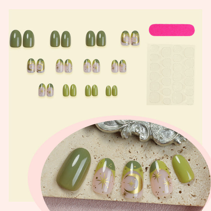 Dekoratives Press-On Nagelkunst-Set mit botanischen Inspirationen Karnz