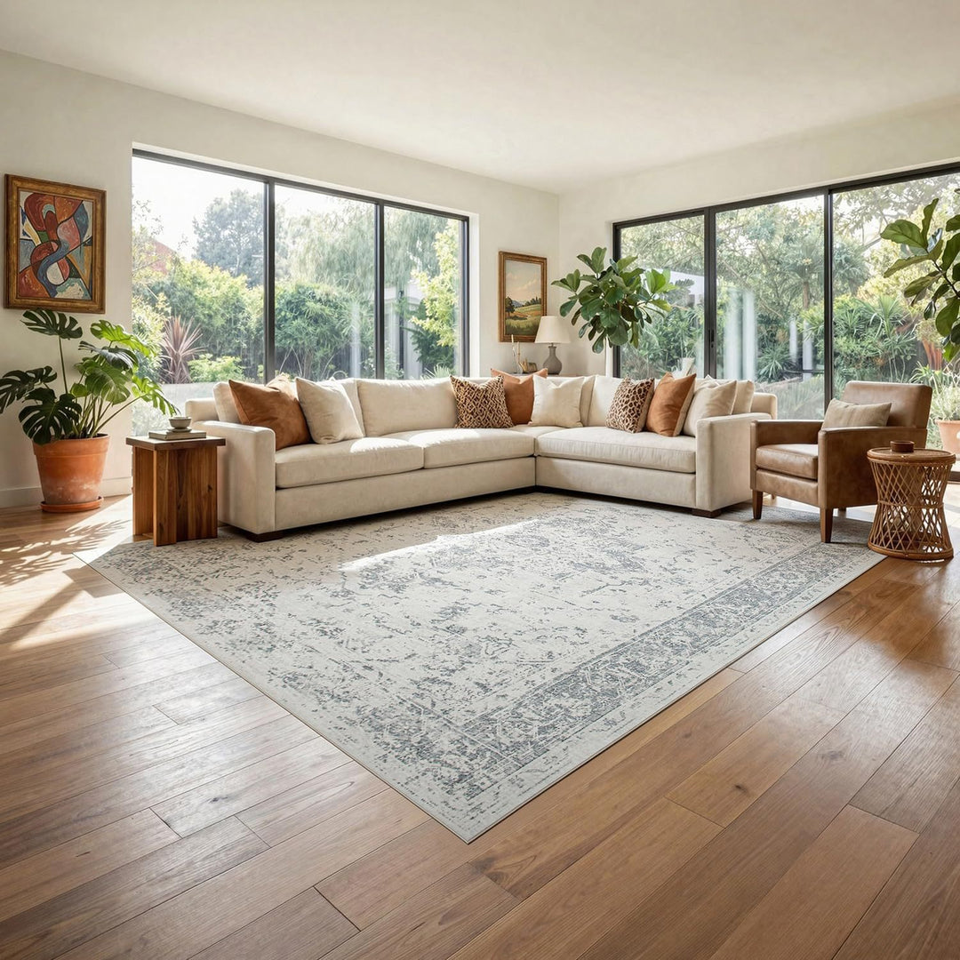 Modern Vintage-inspirierter Teppich