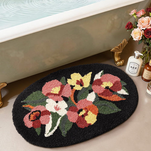 Blumenmuster Badematte