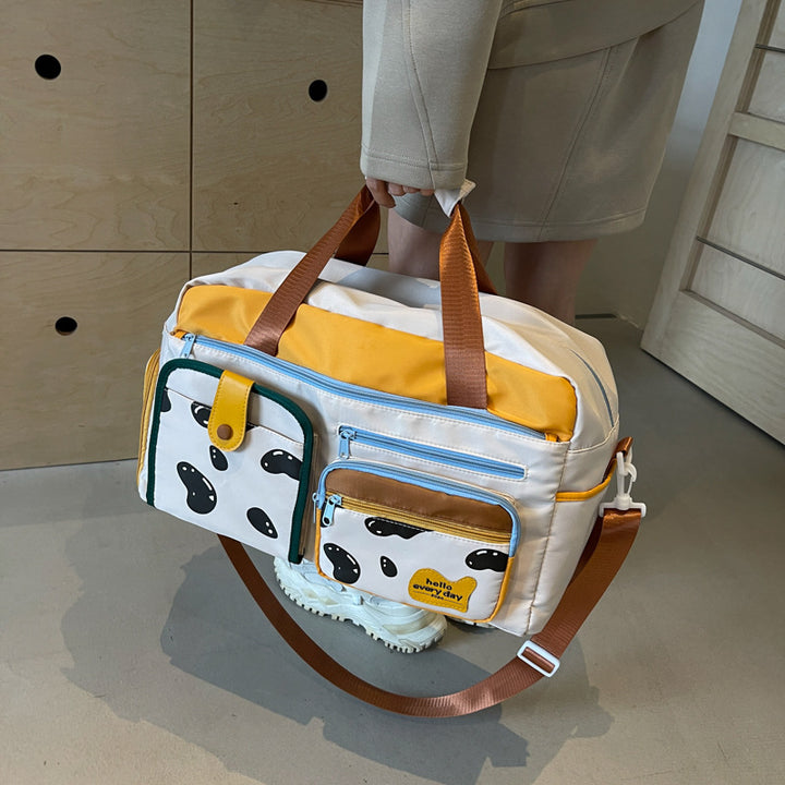 Verspielt gemusterte Reise-Duffle-Bag Karnz