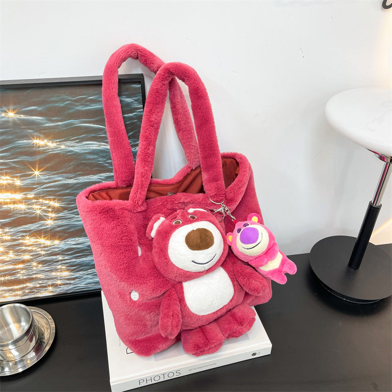 Süße Plüschbär-Themen-Tasche