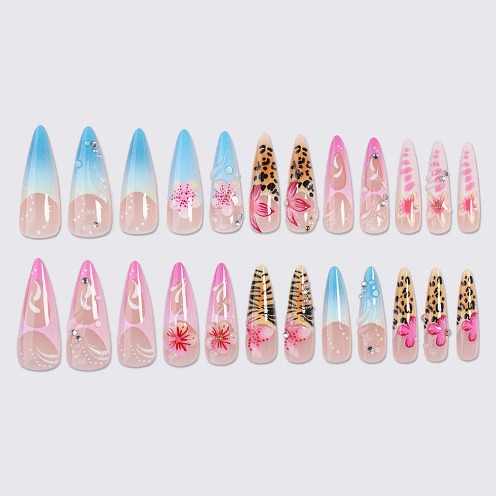 Künstlerisches Hochwertiges Press-On Nail Set Karnz
