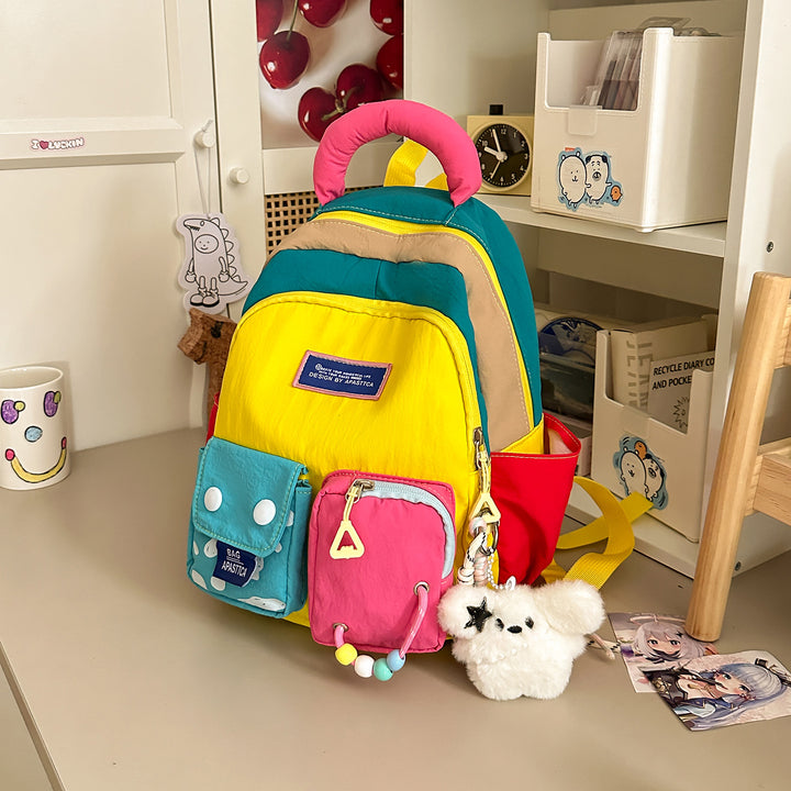 Bunter Mehrfach-Taschen Rucksack Karnz
