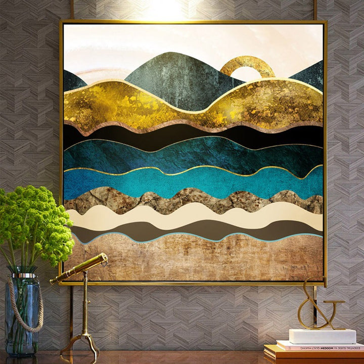 Abstract Wave Leinwand Wandkunstwerk