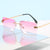 Damen modische quadratische Sonnenbrille mit elegantem Metallrahmen Karnz