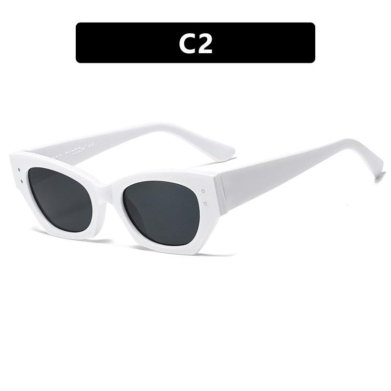 Damen trendige Cat-Eye Sonnenbrille mit elegantem Kunststoffrahmen Karnz