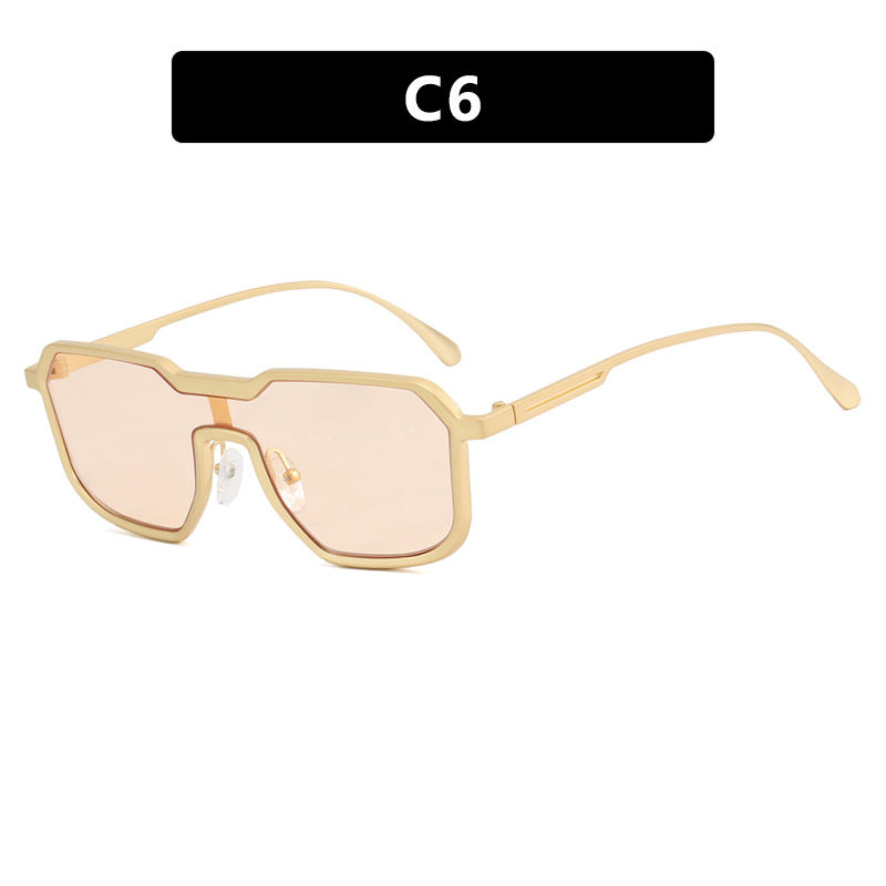 Damen extravagante geometrische Sonnenbrille mit schützendem UV-Filter Karnz