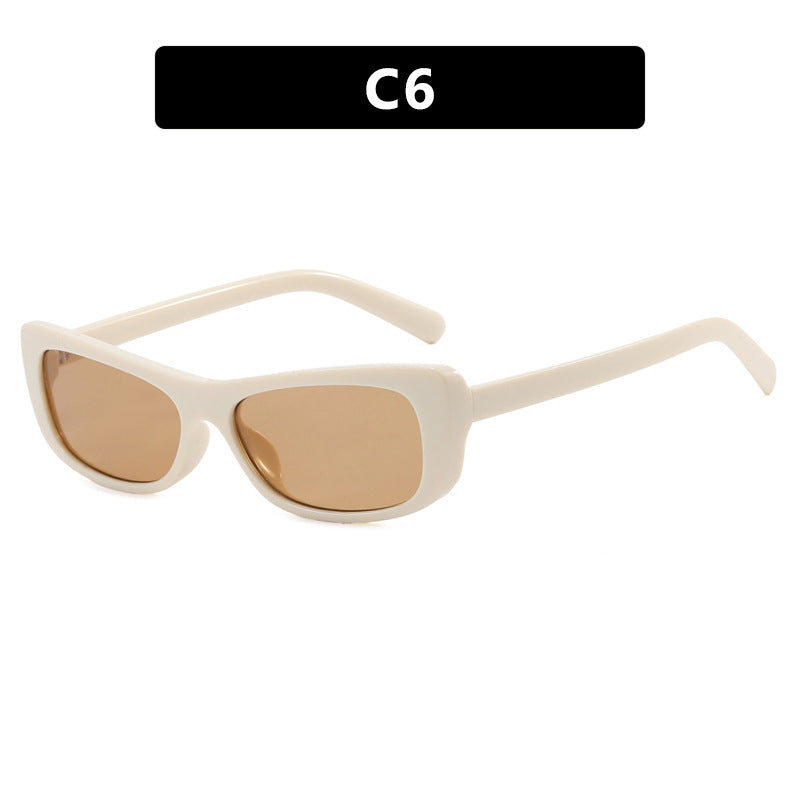 Damen Trendige rechteckige Sonnenbrille Karnz