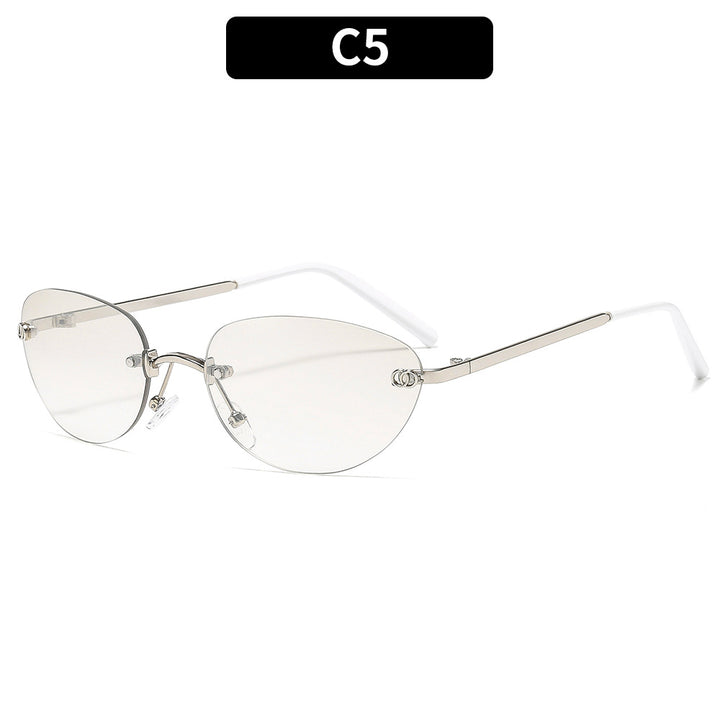 Elegante geometrische Katzenaugen-Sonnenbrille