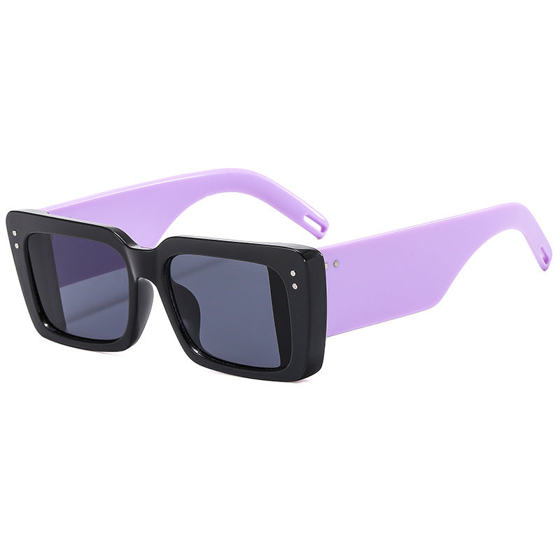 Damen Modische quadratische Sonnenbrille mit eleganter Rahmenstruktur Karnz