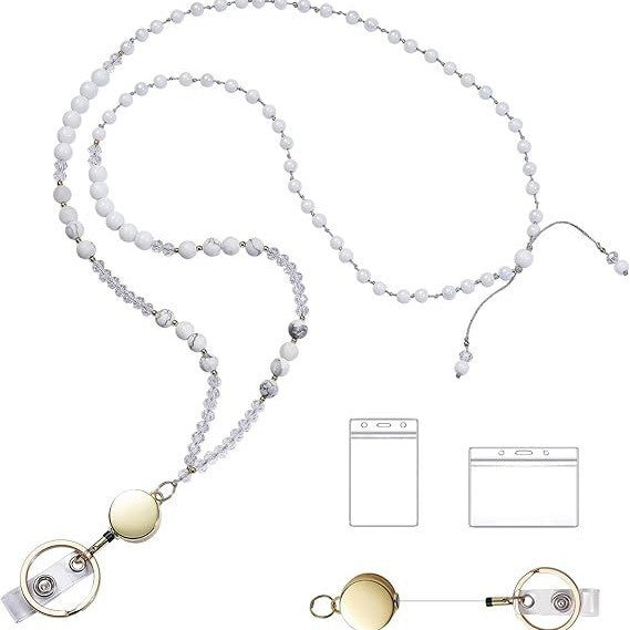 Perlenbrille Lanyard mit Rückzugclip Karnz