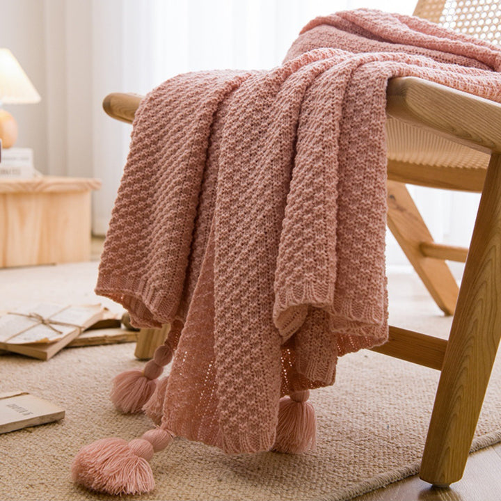 Gemütliche Strickdecke