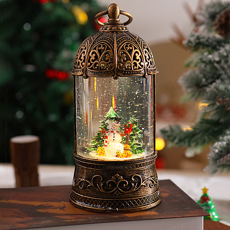 Elegante Weihnachtslaterne mit Schneekugel Karnz