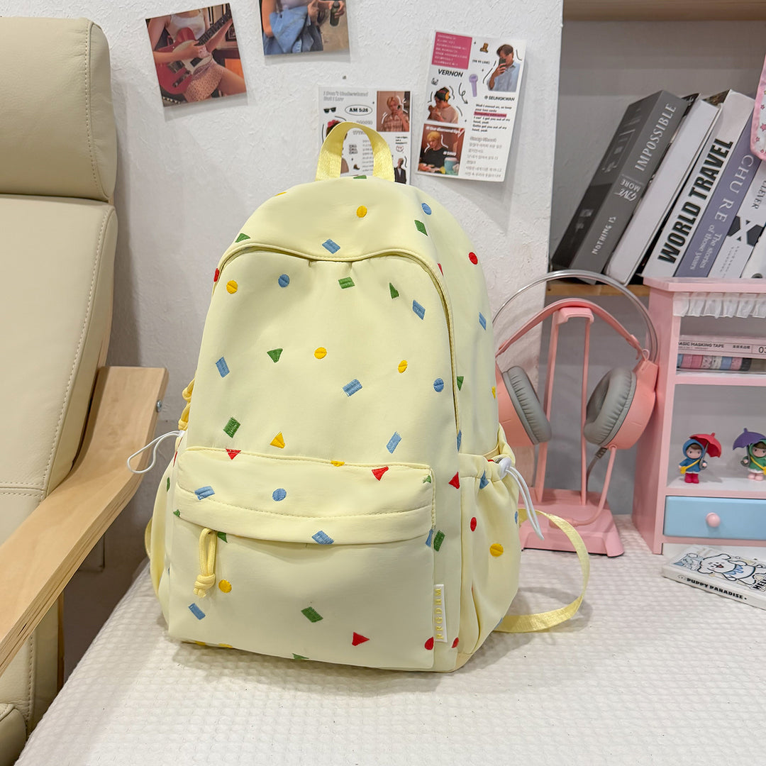 Stylische Mehrfarbige-Pünktchen-Rucksack Karnz