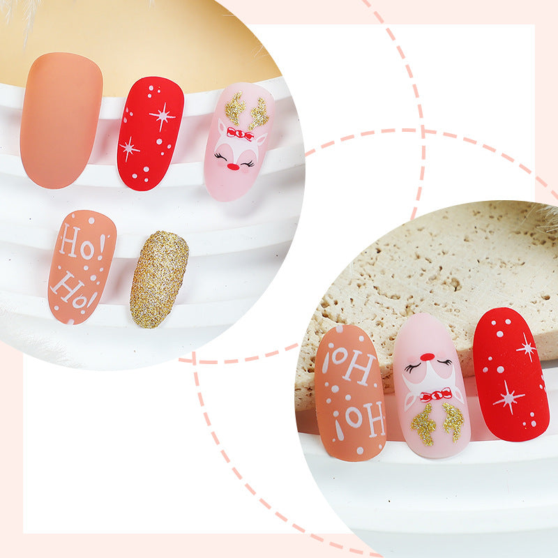 Festliches Urlaub Press-On Nagelset Karnz