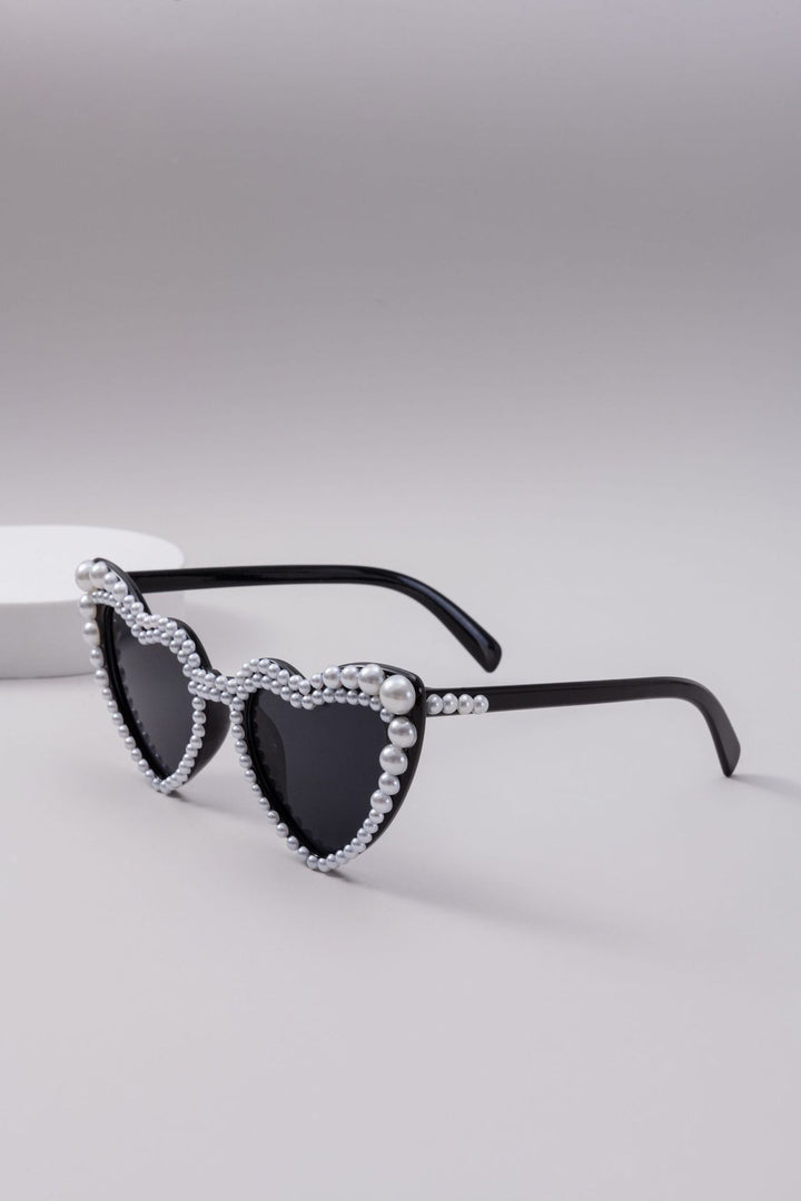 Damen Designer-Sonnenbrille mit Perlenrahmen von Karnz